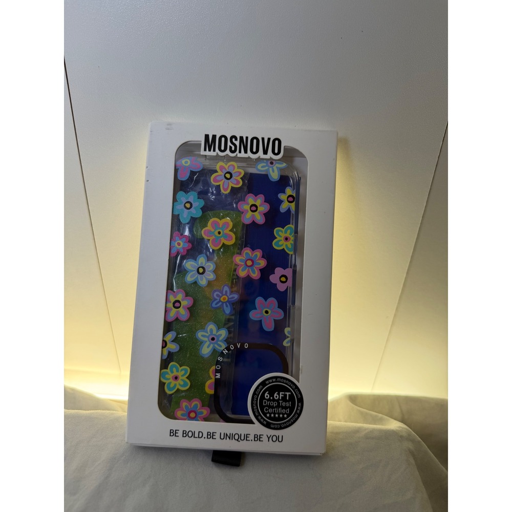 MOSNOVO iPhone 16 Pro Case Clear Floral Pattern 6.6ft Drop Protection I16-T573